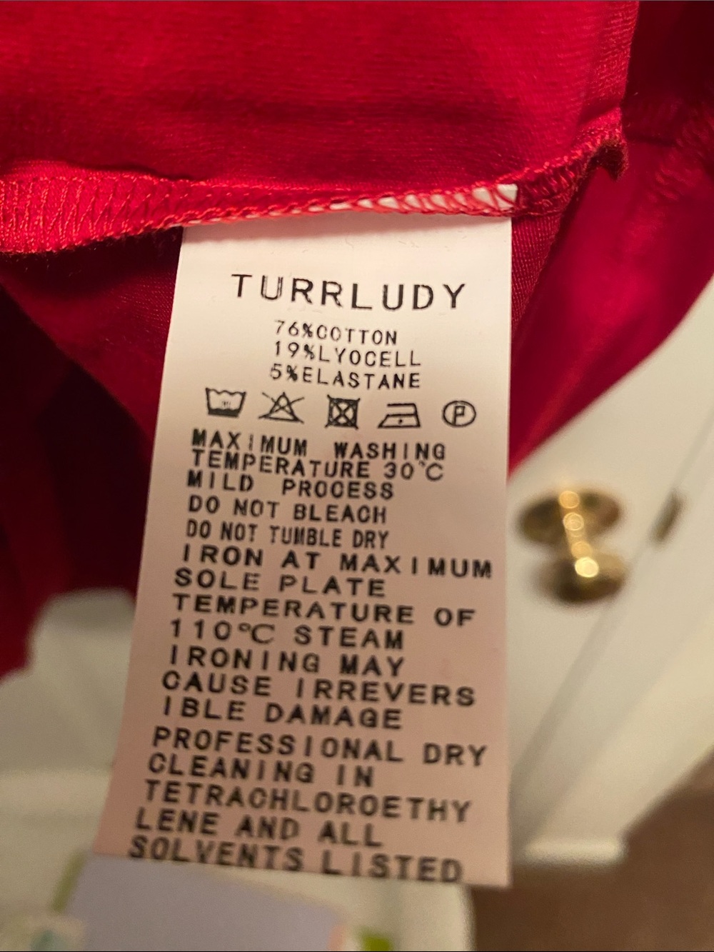 Turrludy Men's Red Crewneck Graphic T‑Shirt…size 4XL - Picture 4 of 5
